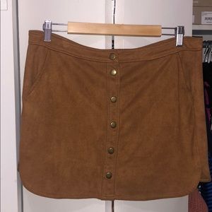 Suede style skirt
